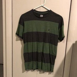 Volcom green striped T-shirt